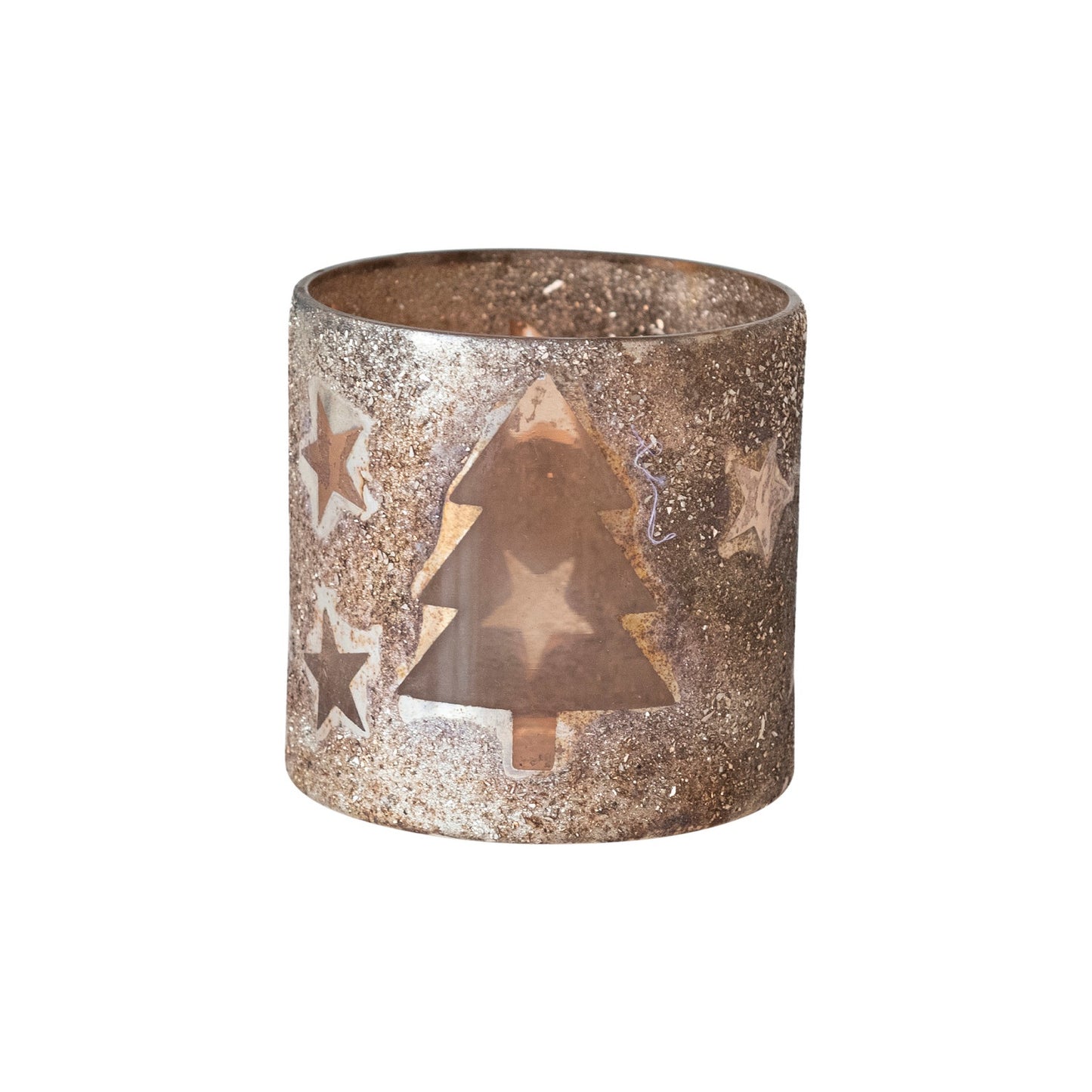 Mercury Glass Tree Votive Lg