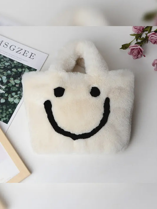 Smiley Fluffy Hand Bag