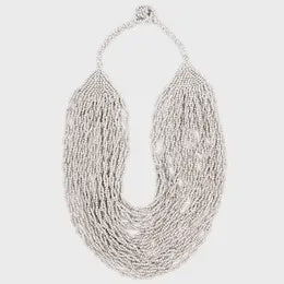 Twisted Strands Cream Necklace