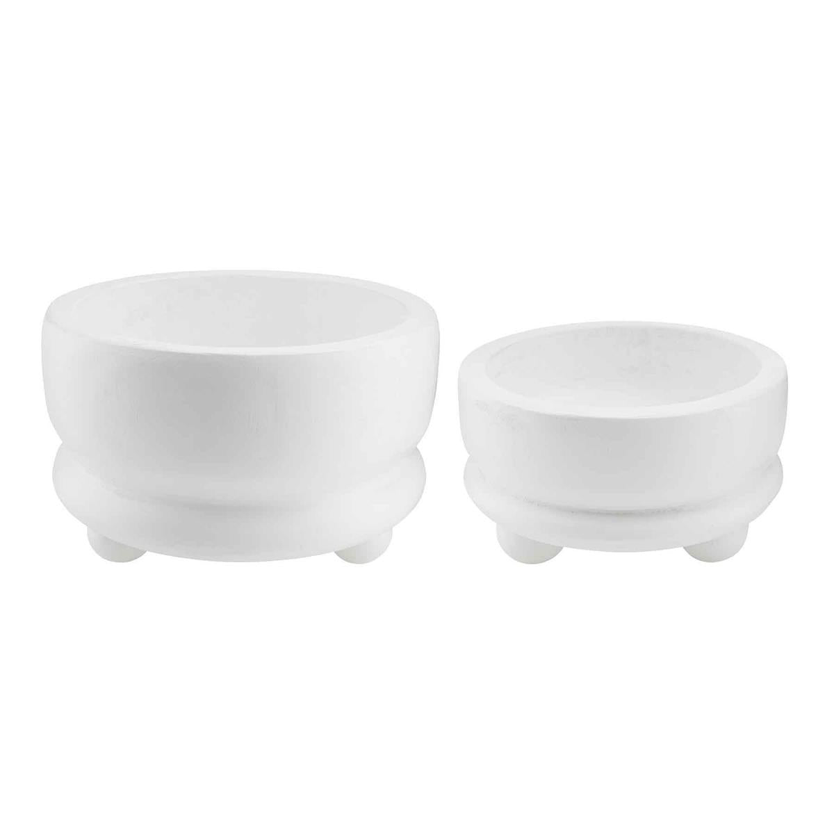 White Footed Bowl Set