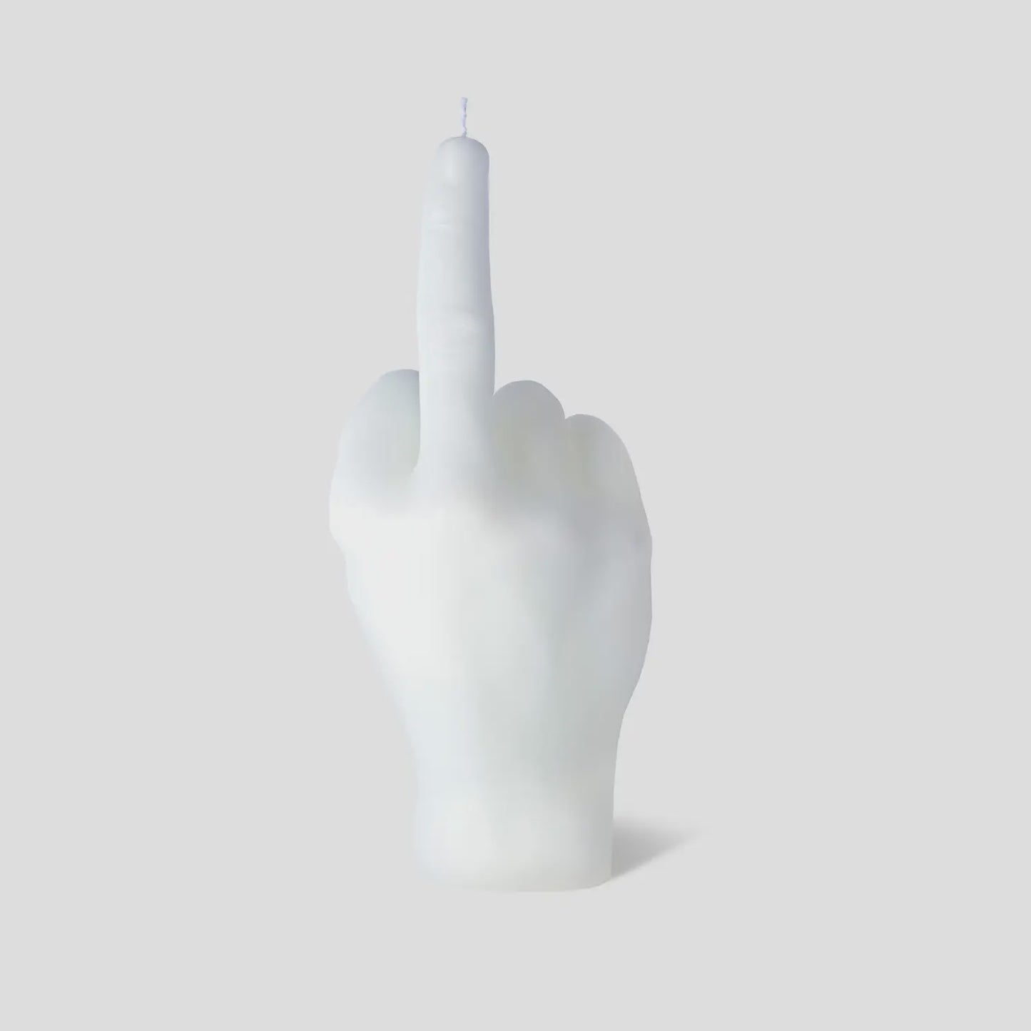 Middle Finger Candle - White