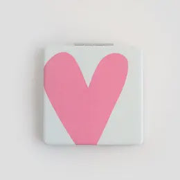 Pink Heart Pocket Mirror
