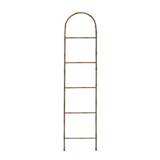 Metal Ladder With Bamboo Finish