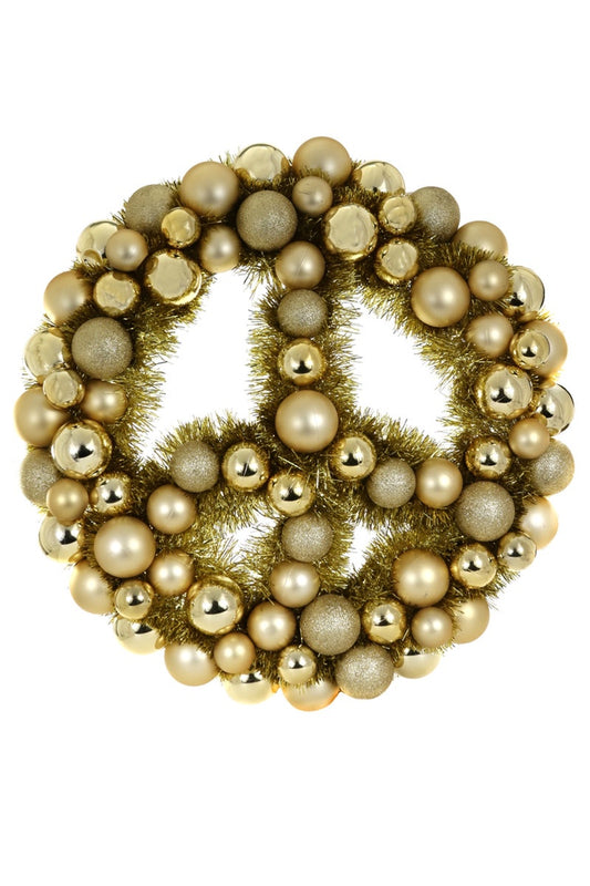 Gold Ornament Peace Wreath