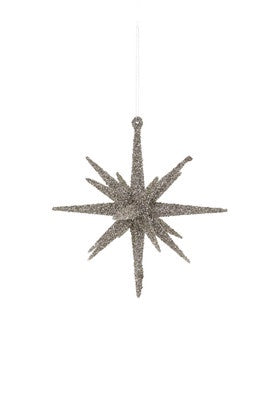 Glass Glitter Star