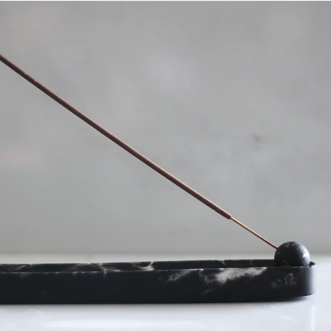 Black Marble Incense Holder