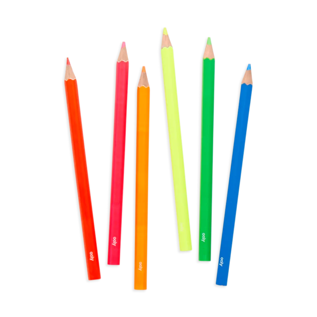 Jumbo Brights Neon Colored Pencils (Set of 6)