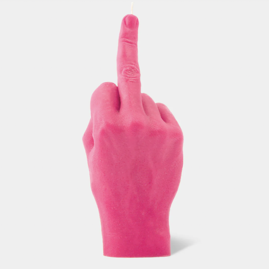 Middle Finger Candle - Pink