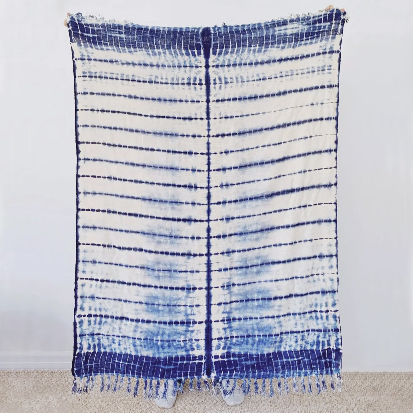 Indigio Shibori Throw - Spine