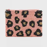 Peach Animal Print Coin Purse