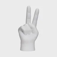 White Peace Sign