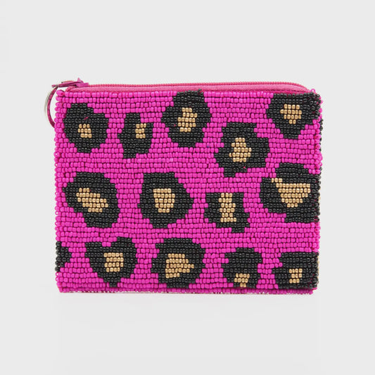 Fuchsia Cheetah Coin Purse