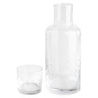 Mercer Hobnail Clear Decanter w/ Glass