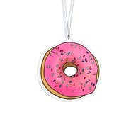 Pink Glazed Sprinkle Donut Christmas Ornament