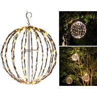 Outdoor Led 16" Light Balls (3 Pack) Hanging Tree Globe Light - Outdoor Light Balls (3 Pack - 16" Balls)